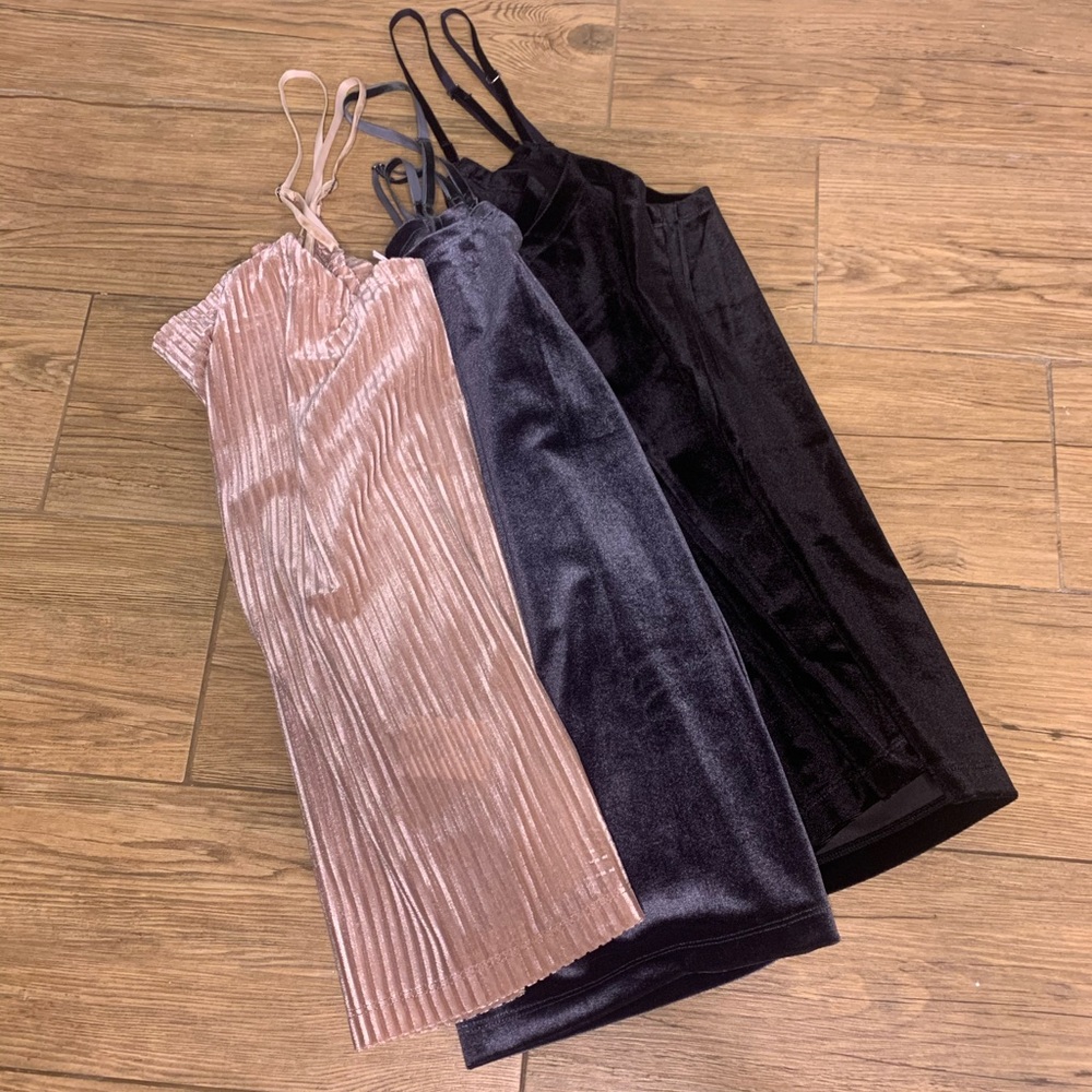 Gray velvet tank